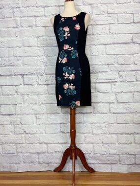 Anthropologie Sachin + Babi Black Floral Sheath Dress